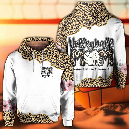 Maman Volleyeuse Léopard - T-shirt de volley personnalisé intégral