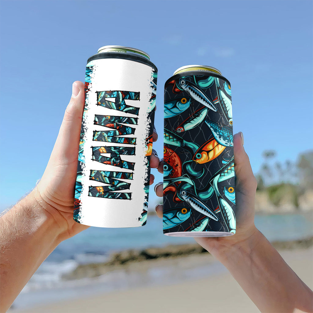 Reel Cool Dad - Cadeau de pêche pour papa, grand-père, lui, mari - Refroidisseur de canettes personnalisé
