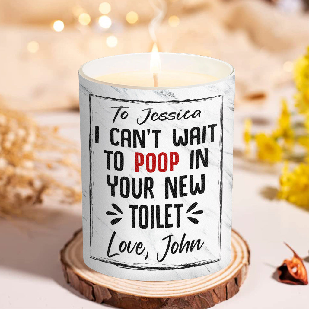 Félicitations pour votre nouvelle maison ! Bougie de pendaison de crémaillère personnalisée avec couvercle en bois