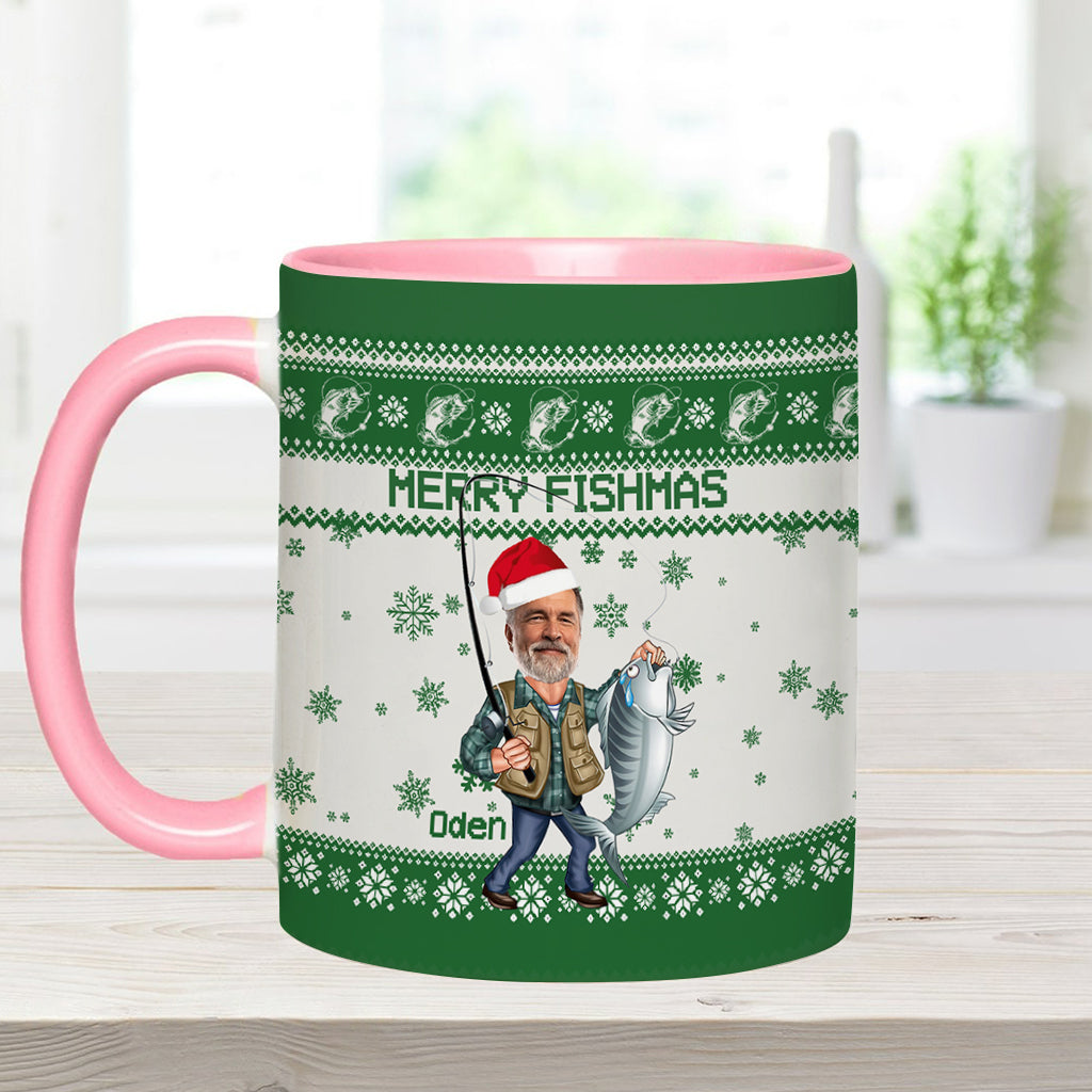 Joyeux Noël des pêcheurs ! Mug personnalisé sur le thème de la pêche