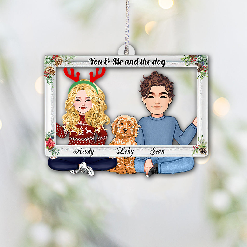 Toi, moi et les chiens - Ornement personnalisé pour couple