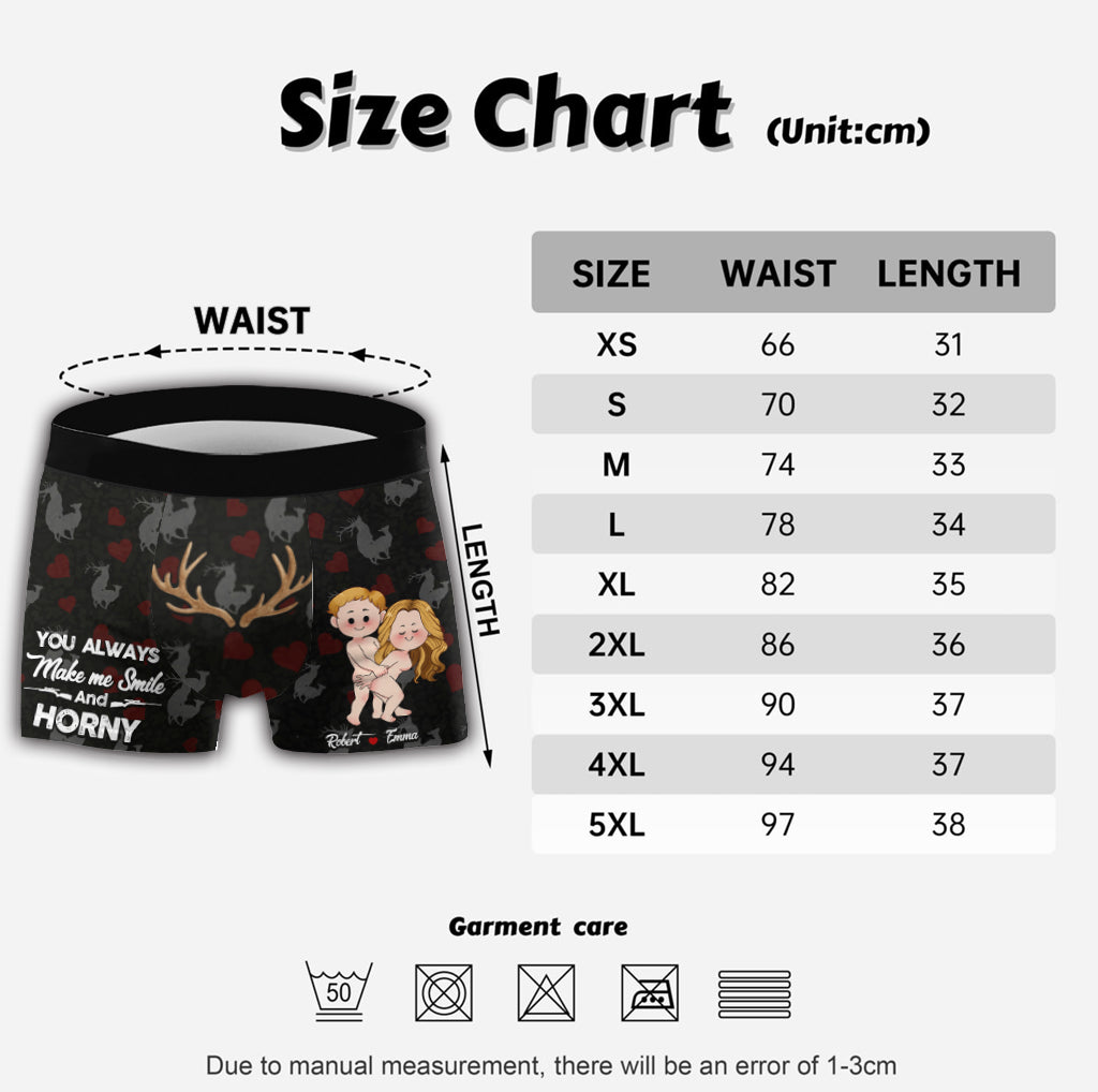 Tu me fais sourire - Boxers de chasse personnalisés pour hommes