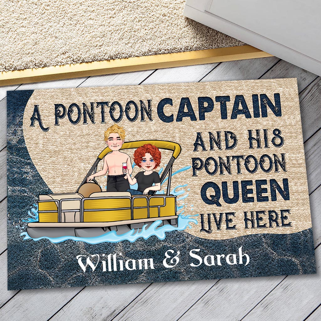 Paillasson personnalisé « Capitaine de ponton et sa femme »