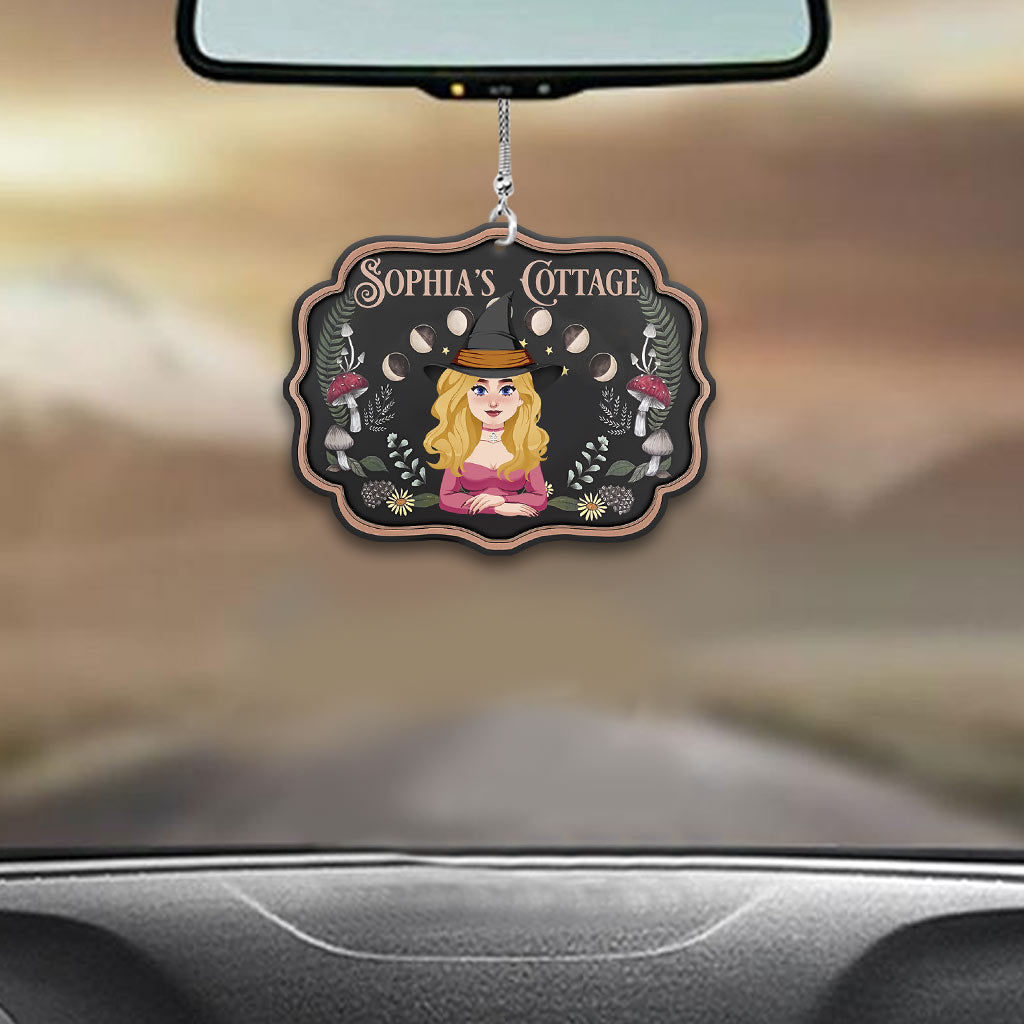 Maison de sorcière - Ornement de voiture personnalisé de sorcière