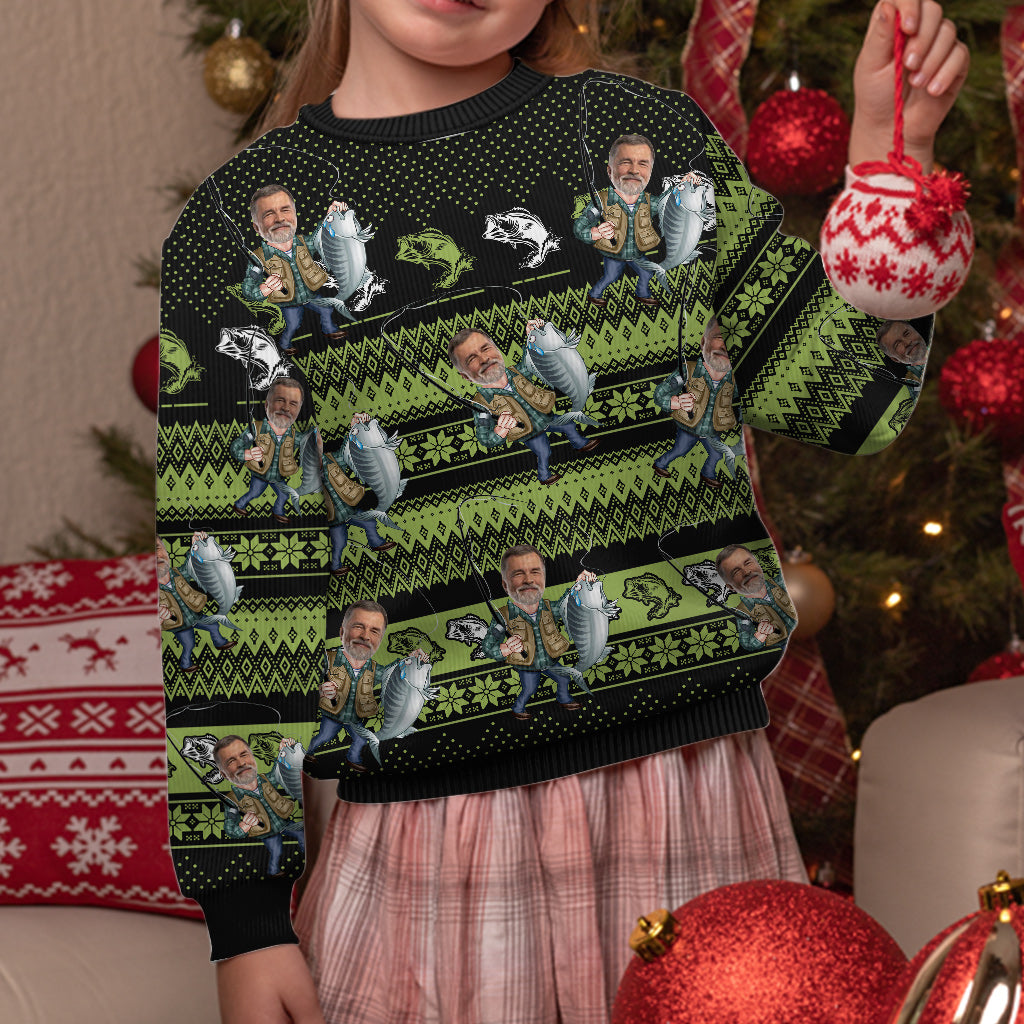 J'adore la pêche - Pull moche de pêche personnalisé