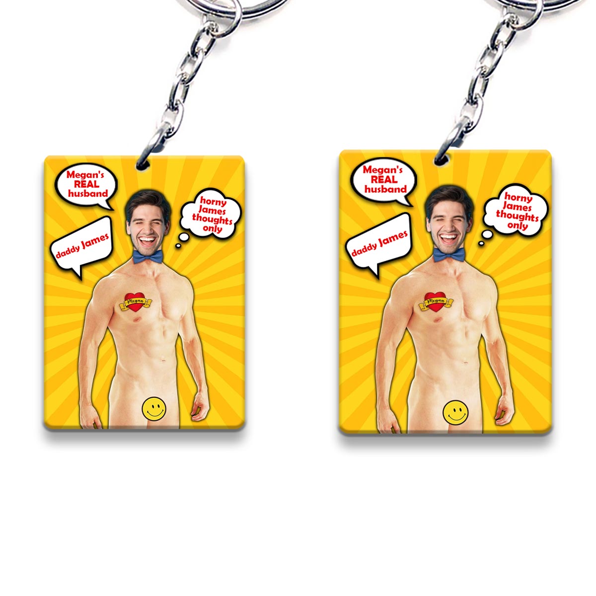 L'homme, le mythe, la légende - Porte-clés personnalisé pour couple