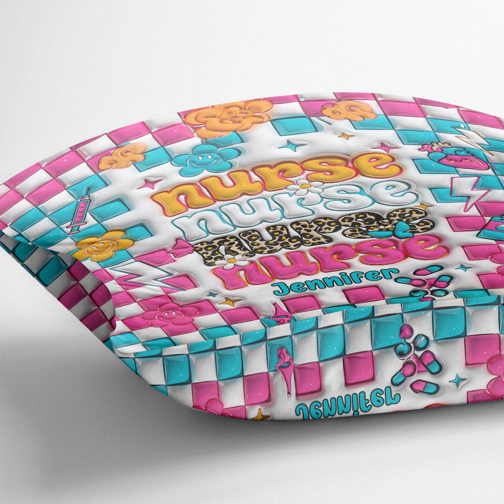 Vie d'infirmière - Coussin décoratif personnalisé pour infirmière