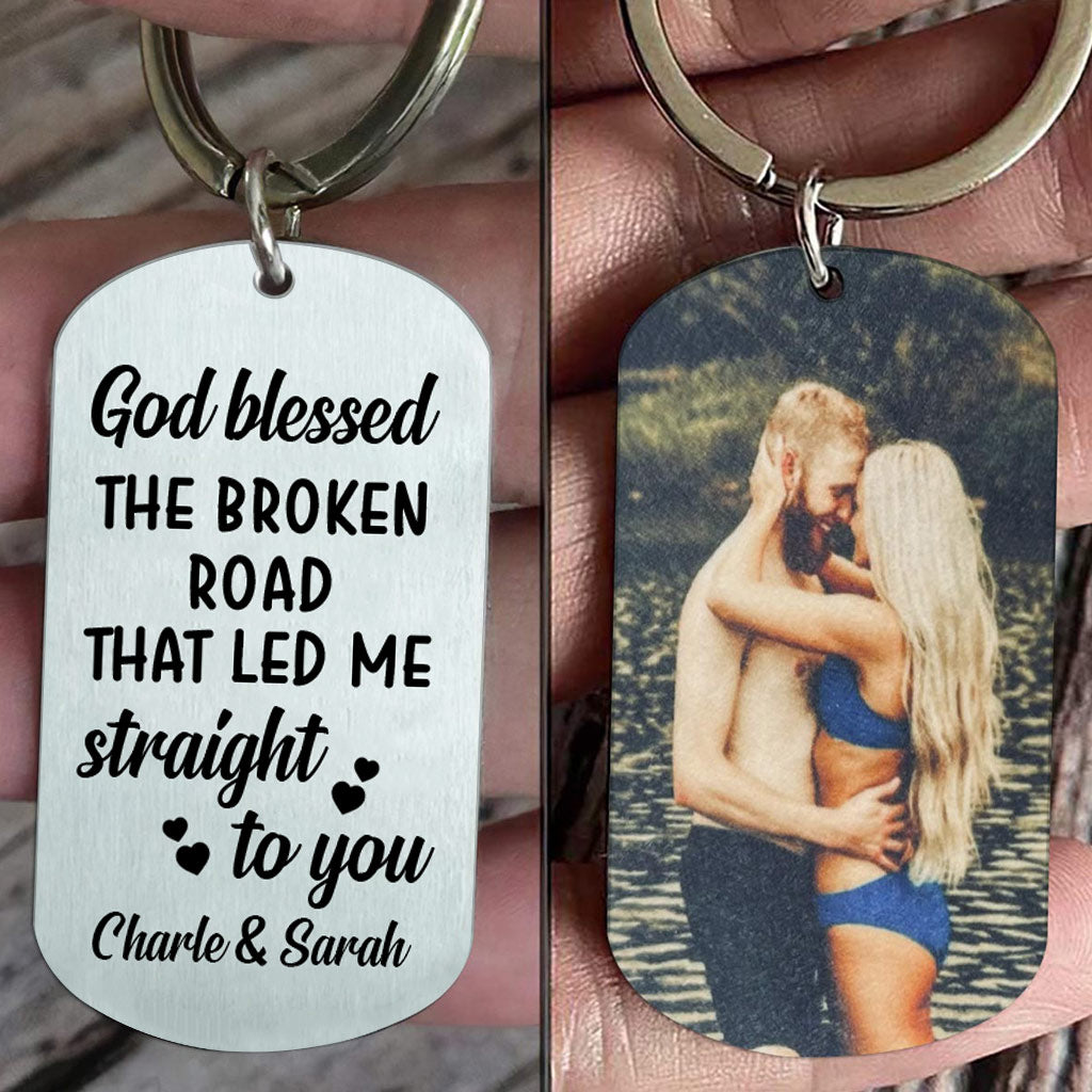 Je suis à toi - Cadeau pour couple (mari, petit ami, femme, petite amie) - Porte-clés personnalisé en acier inoxydable