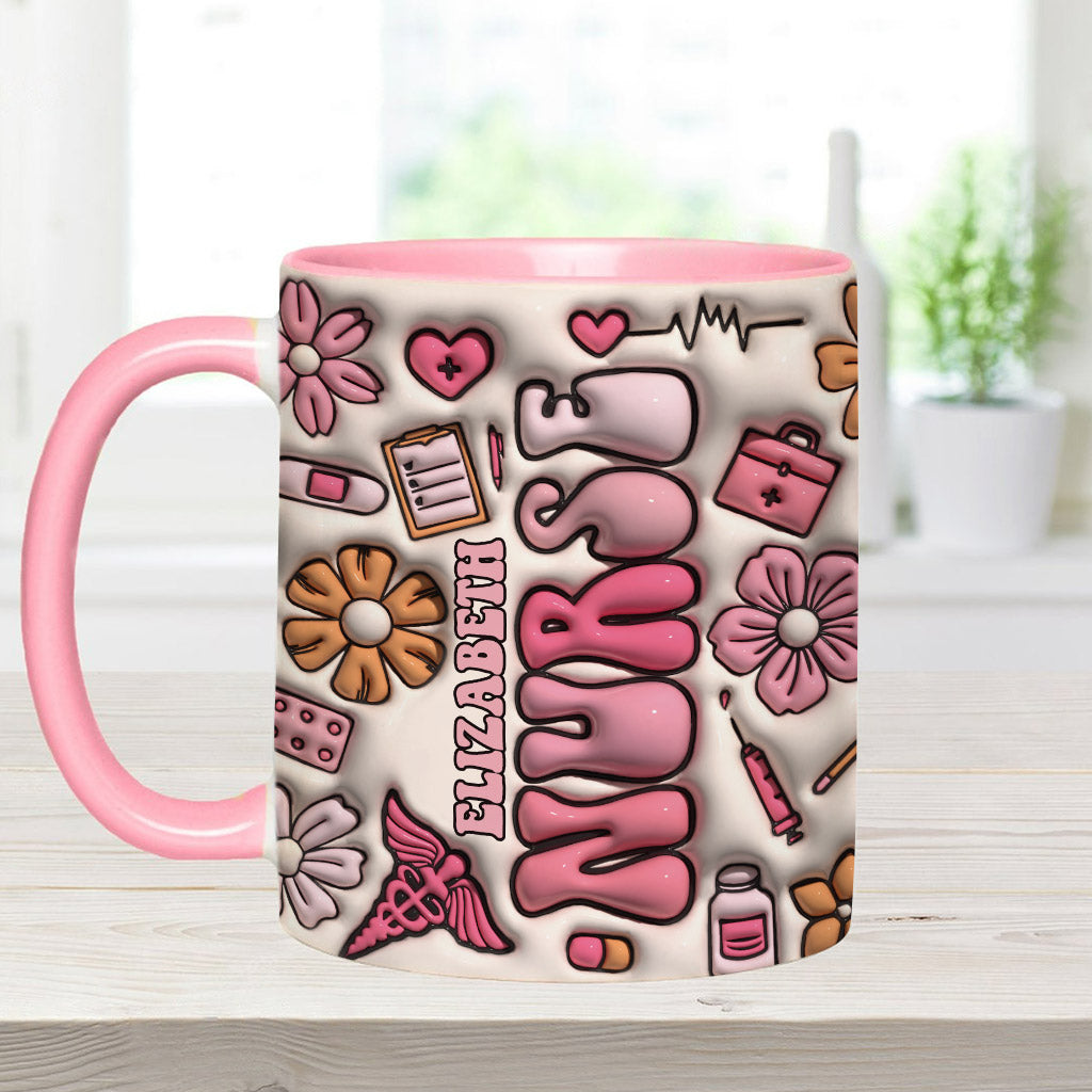 Vie d'infirmière gonflée à bloc - Mug personnalisé pour infirmière