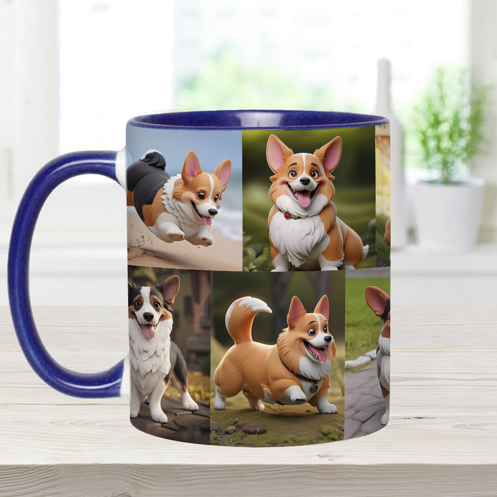 Collage de photos d'animaux de compagnie façon cartoon - Cadeau pour les amoureux des chiens et des chats - Mug personnalisé