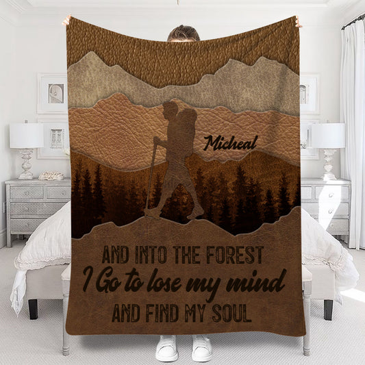 And Into The Forest I Go - Personalized Hiking Blanket