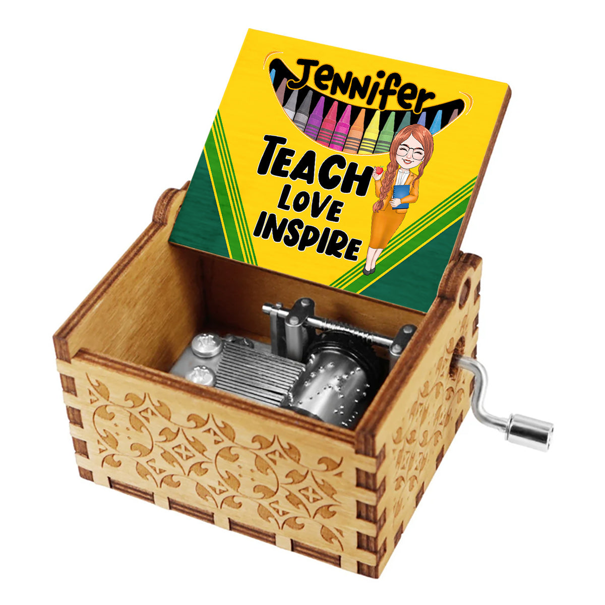 Positive Affirmations Butterfly - Personalized Butterfly Hand Crank Music Box