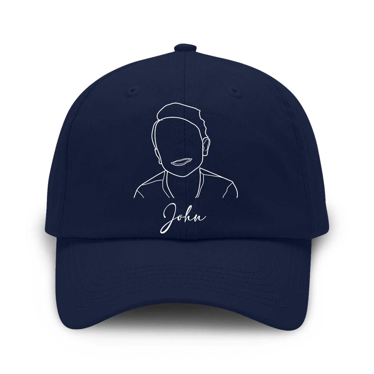 Casquette classique brodée personnalisée pour enfant avec photo -