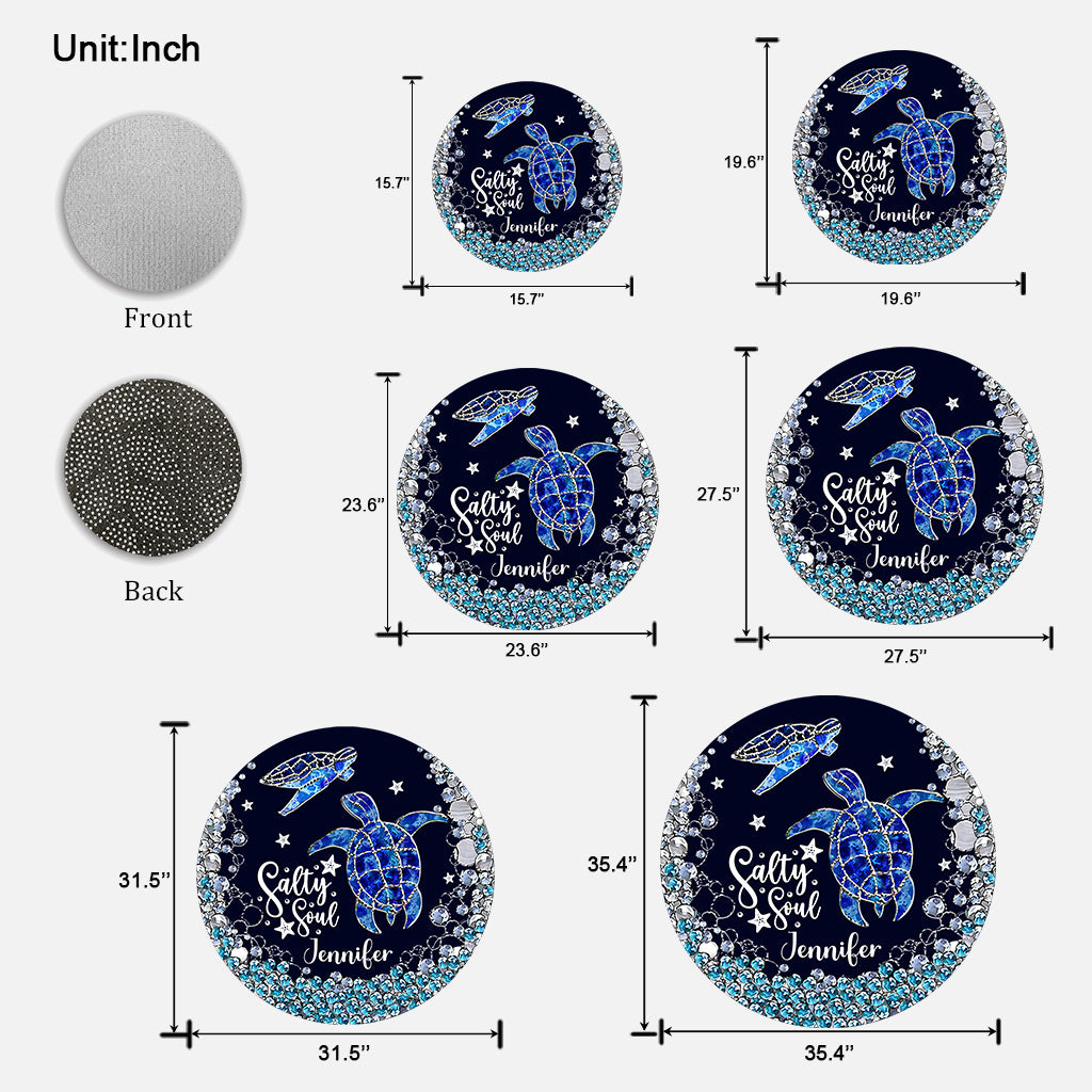 Paillasson personnalisé en forme de tortue Salty Soul