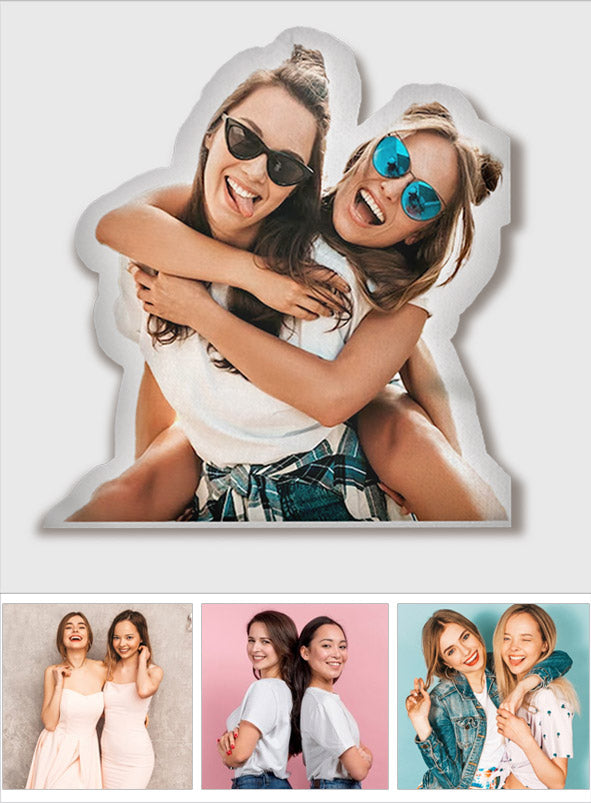 Coussin humanoïde personnalisé avec photo - Coussin en forme de frère ou sœur