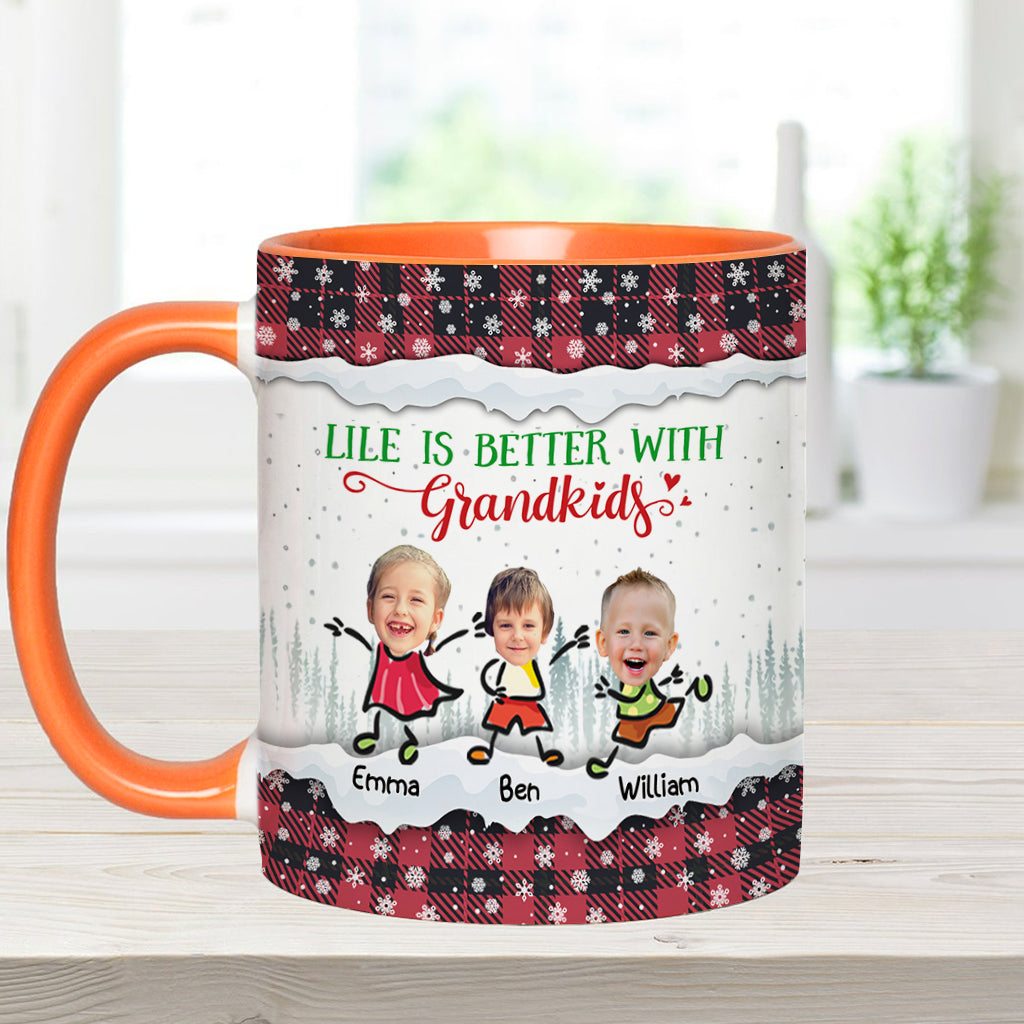 La vie est plus belle avec des petits-enfants - Mug personnalisé pour grand-mère