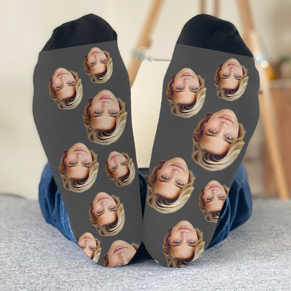 Face personnalisée - Chaussettes personnalisées pour petite-fille