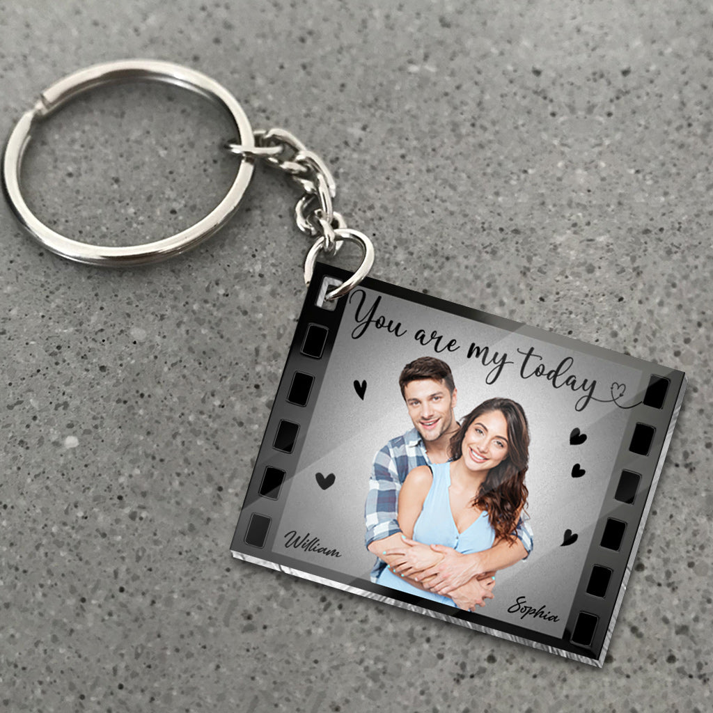 Tu es mon aujourd'hui et tous mes demains - Porte-clés personnalisé pour couple