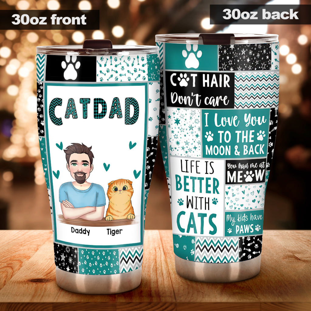 Fur Mom - Dog gift for cat lover - Personalized Tumbler