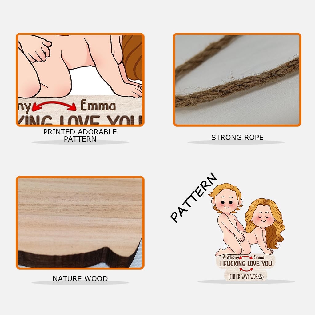 Je t'aime - cadeau pour mari, femme, petit ami, petite amie - Panneau en bois personnalisé - Forme sur mesure