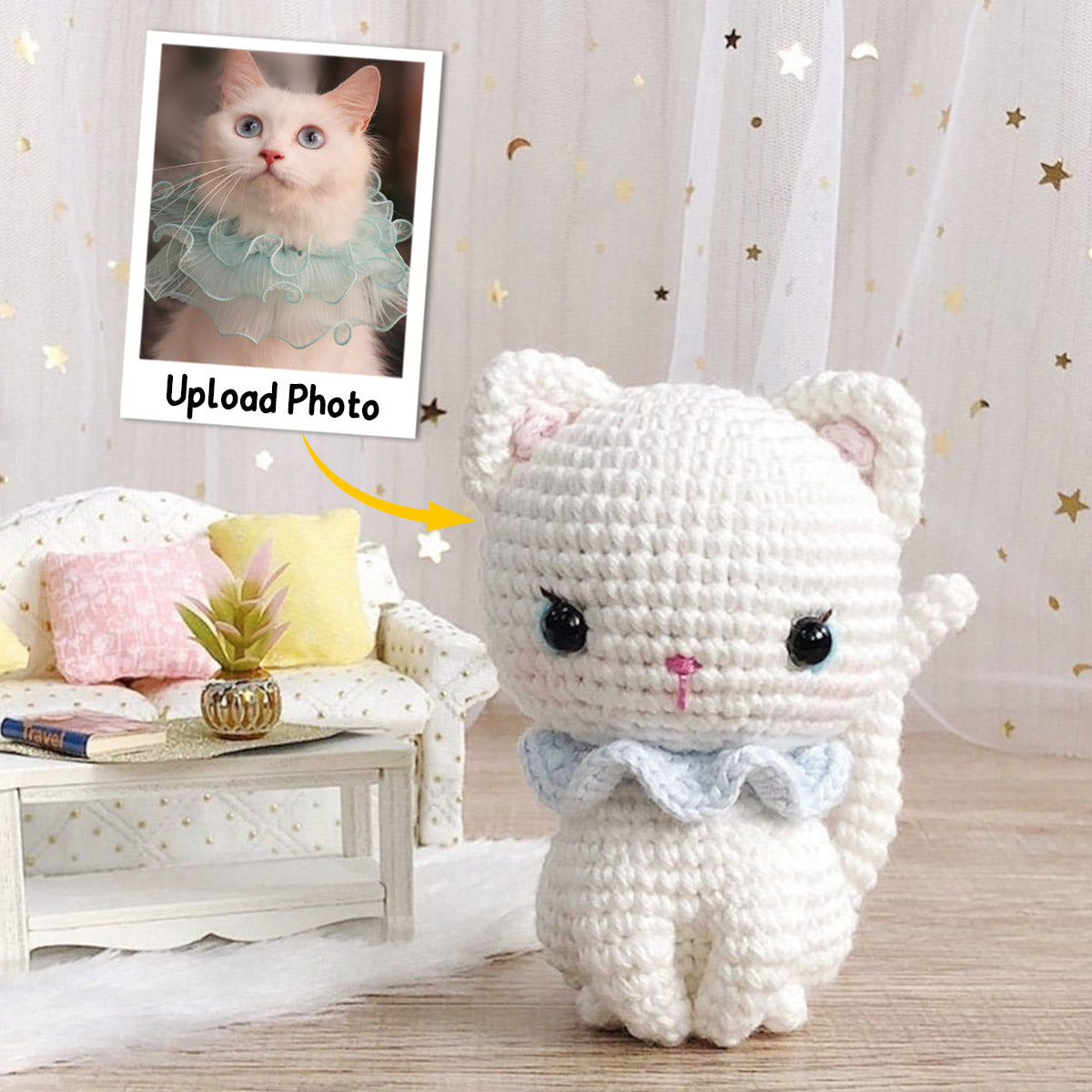 Chat amigurumi au crochet - Cadeau pour les amoureux des chats - Poupée tricotée à la main personnalisée
