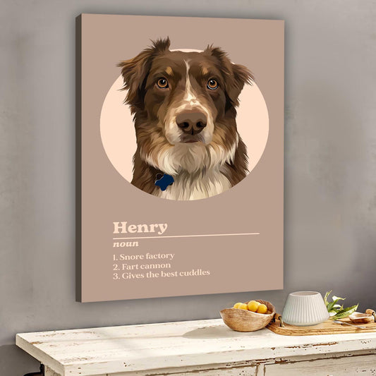 Définition du portrait d'animal de compagnie - Toile et affiche personnalisées pour chien