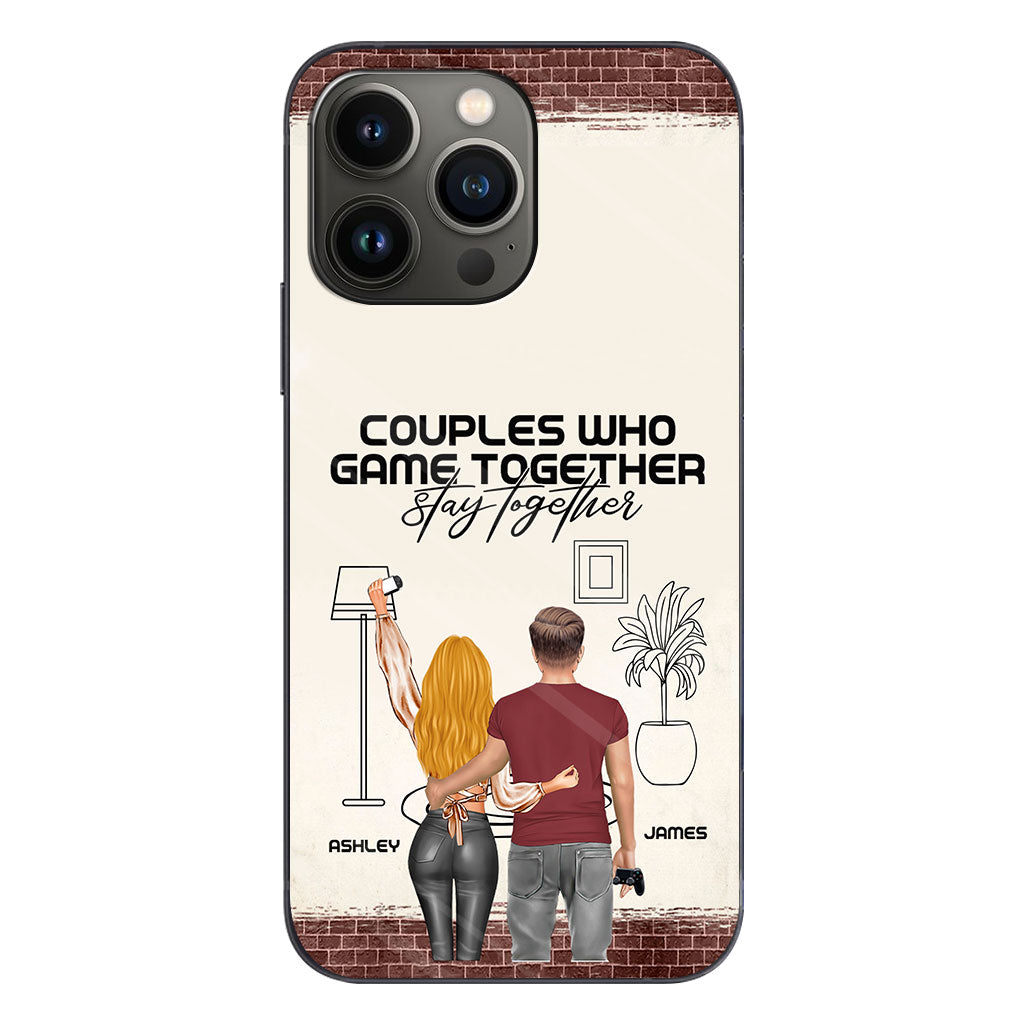 Les couples qui jouent ensemble restent ensemble - Coque de téléphone personnalisée pour jeux vidéo