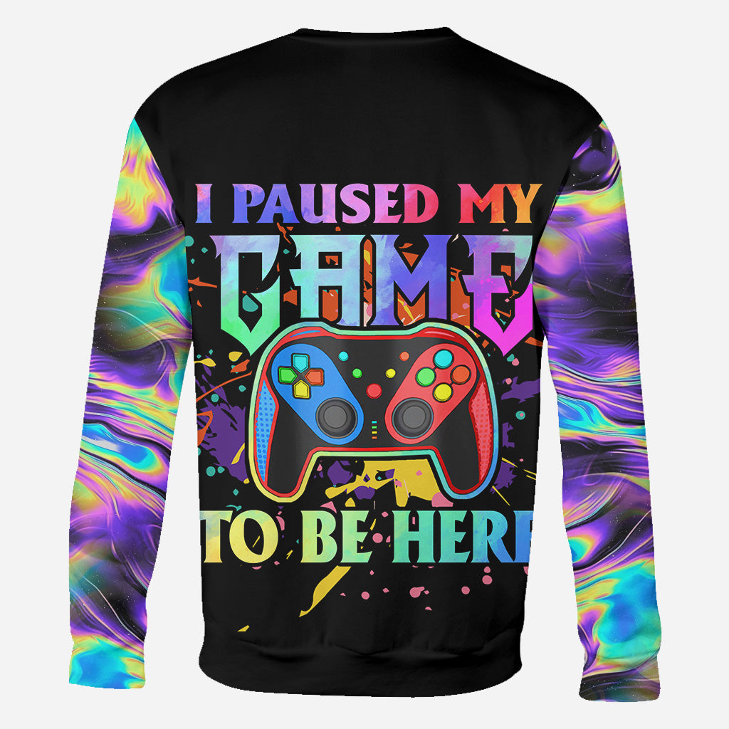 J'ai mis mon jeu en pause pour être ici - T-shirt personnalisé inspiré des jeux vidéo