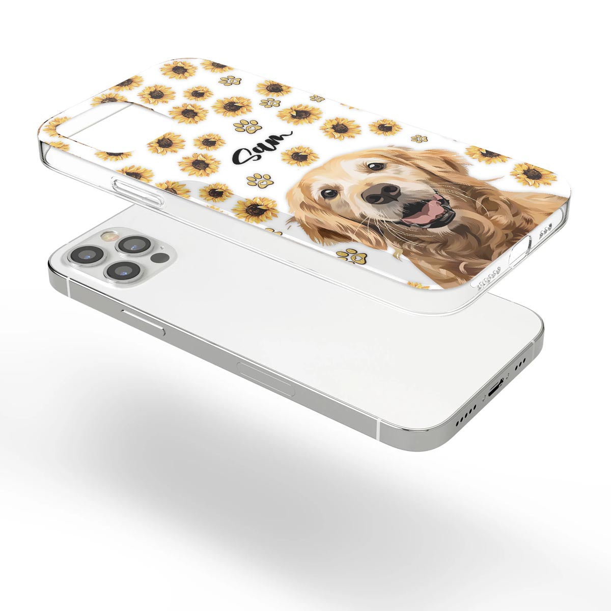 Tu es mon rayon de soleil - Coque de téléphone transparente personnalisée pour chien