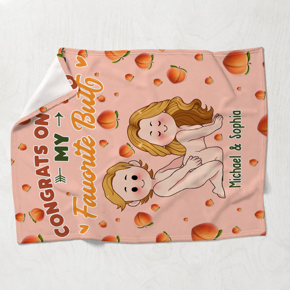 Félicitations pour être mon fessier préféré - cadeau pour mari, femme, petit ami, petite amie - Couverture personnalisée