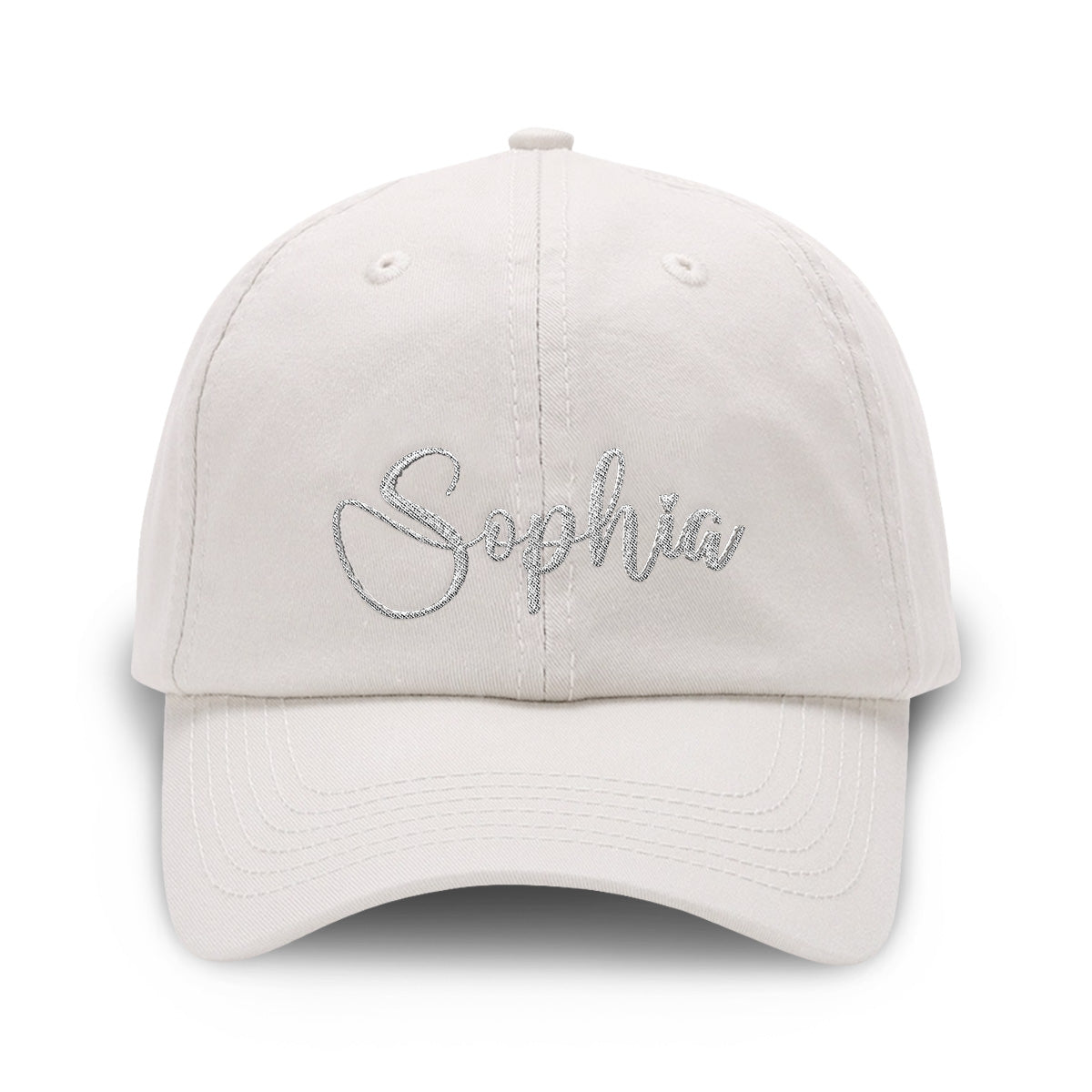Casquette classique brodée personnalisée avec nom pour petite-fille