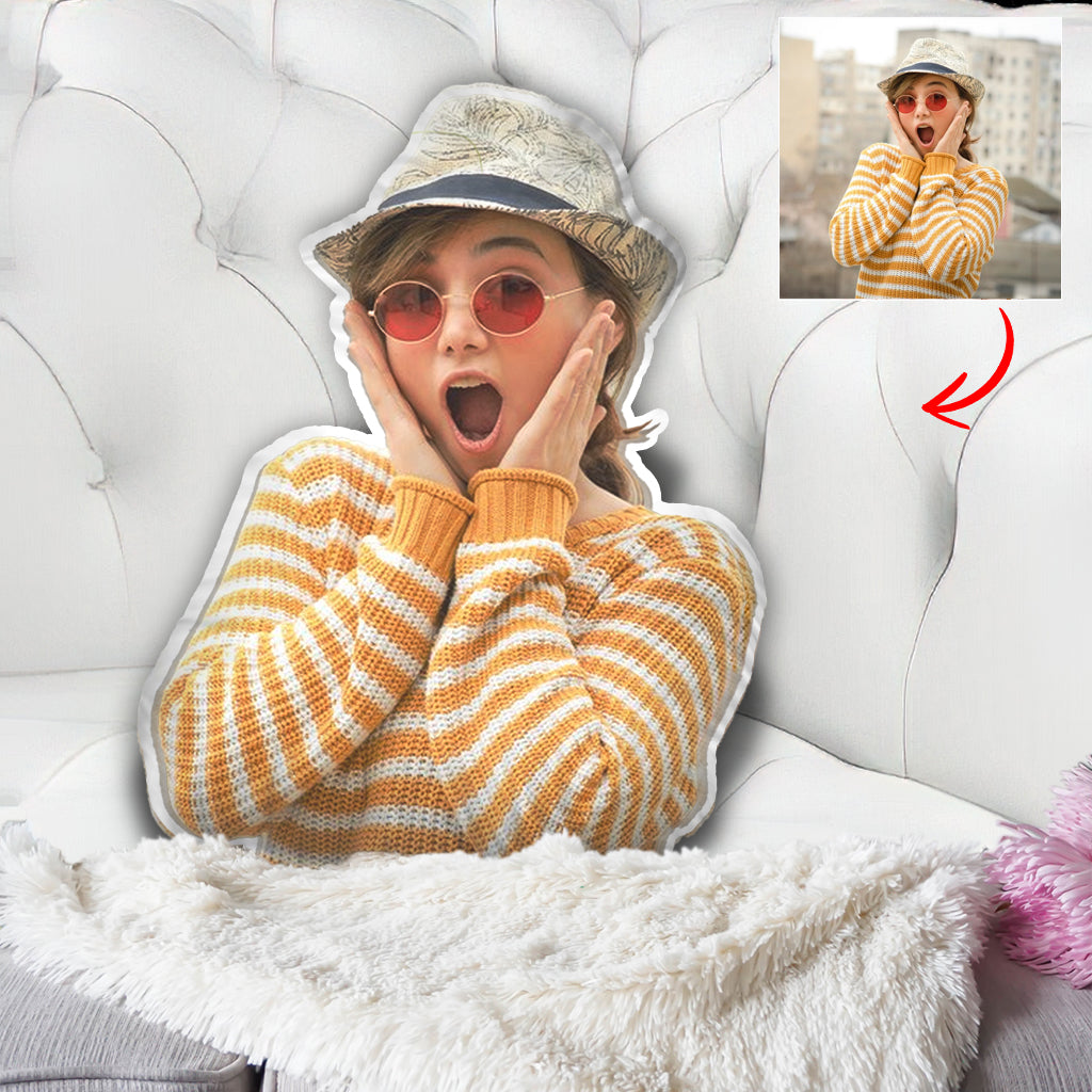 Coussin humanoïde personnalisé avec photo - Coussin en forme de tante