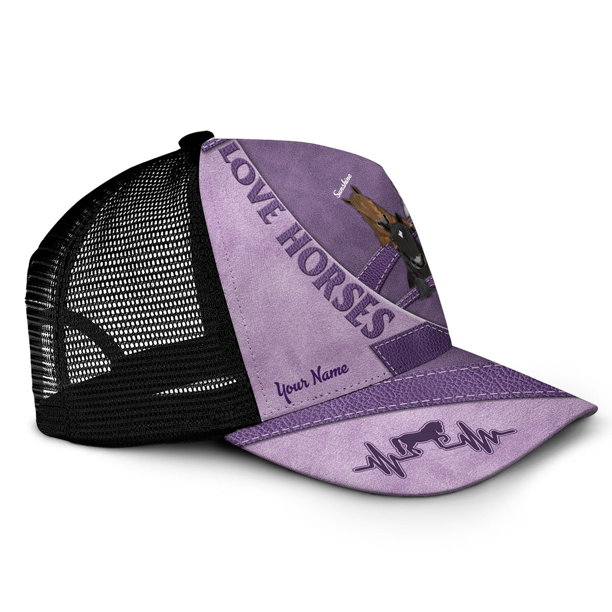 Casquette de camionneur personnalisée « Amoureux des chevaux »