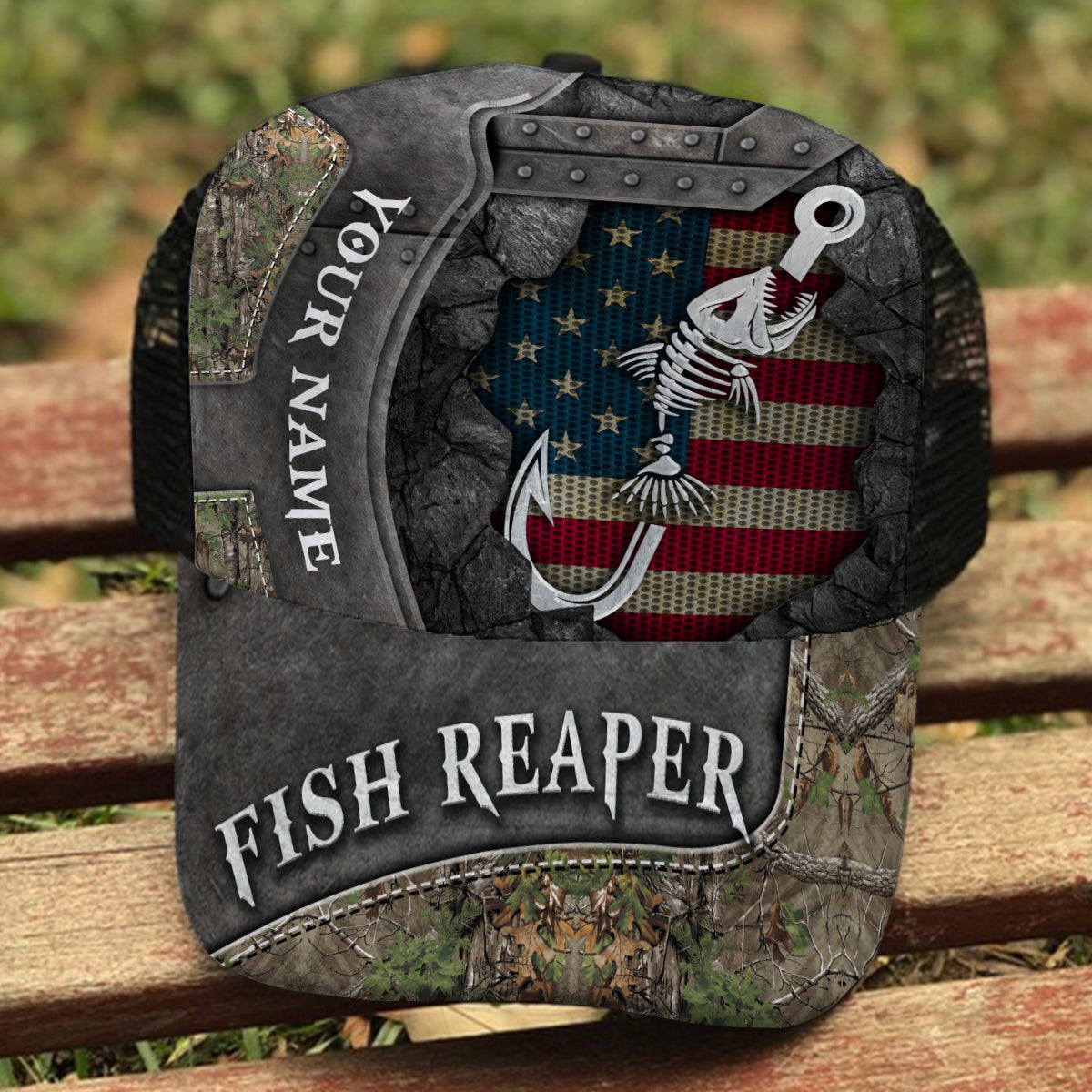 Fish Reaper - Casquette de camionneur personnalisée sur le thème de la pêche