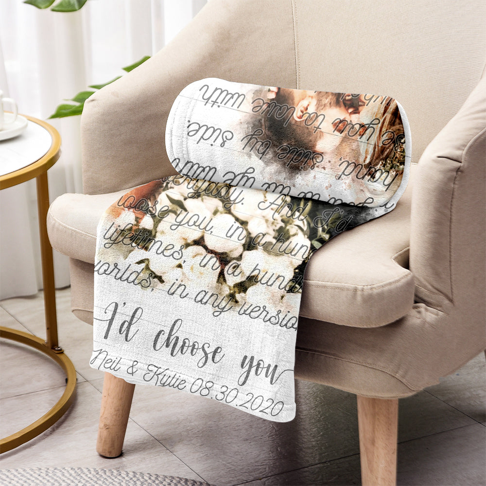 Je te choisis - Couverture personnalisée pour mari et femme