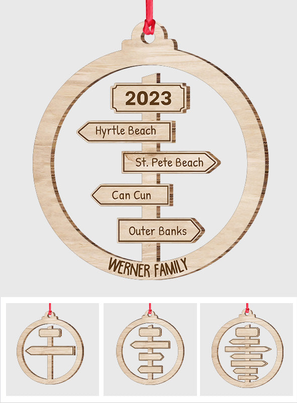 Favorite Adventure - Personalized Travelling Ornament