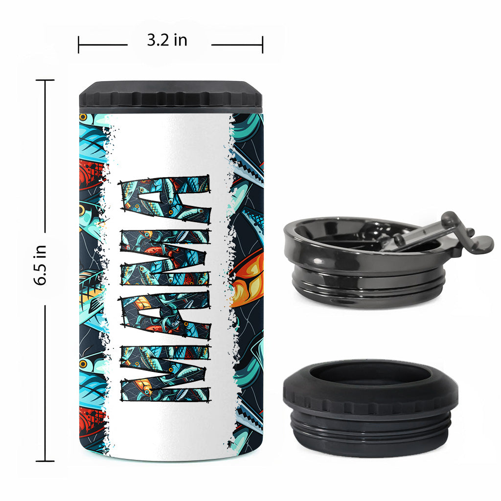 Reel Cool Dad - Cadeau de pêche pour papa, grand-père, lui, mari - Refroidisseur de canettes personnalisé