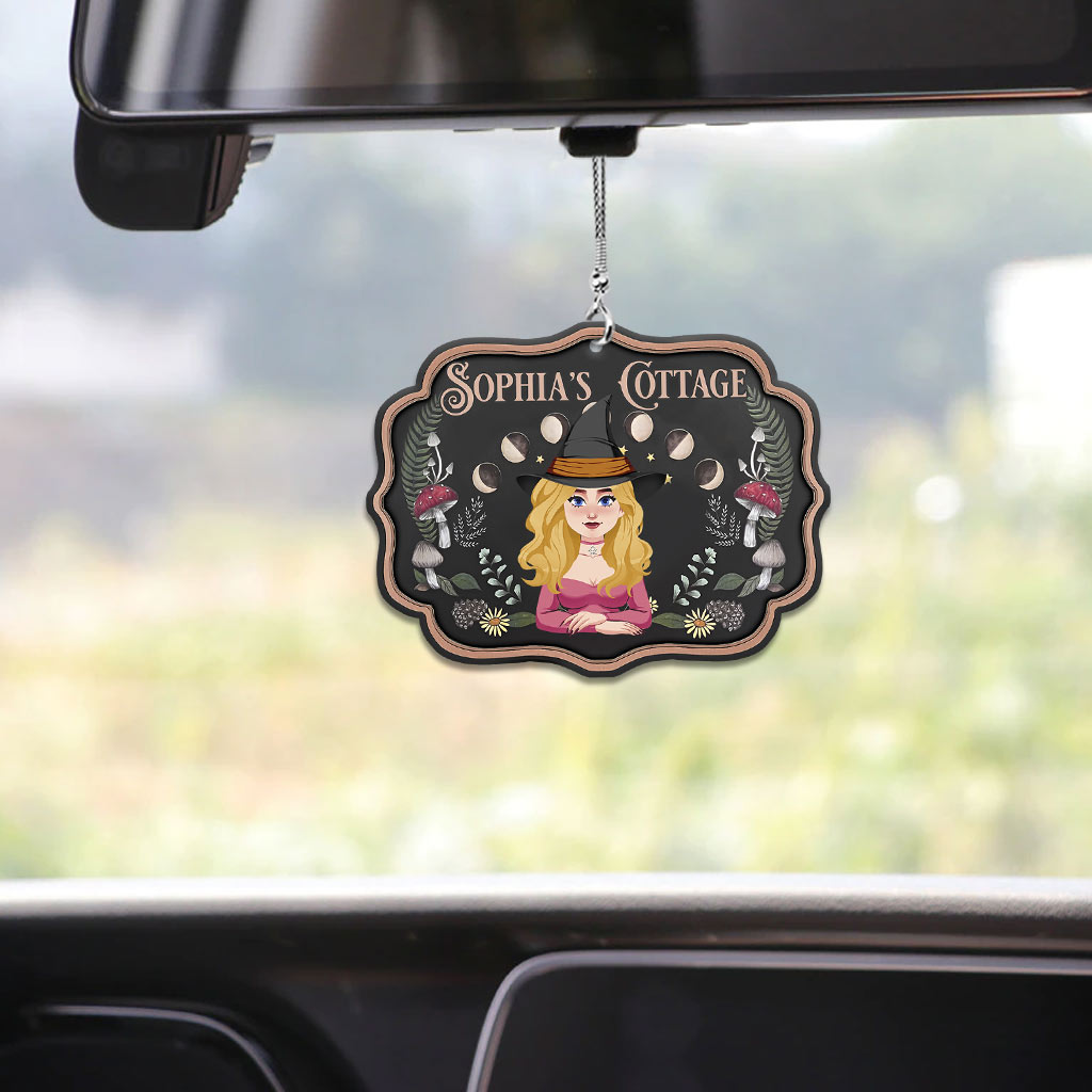 Maison de sorcière - Ornement de voiture personnalisé de sorcière