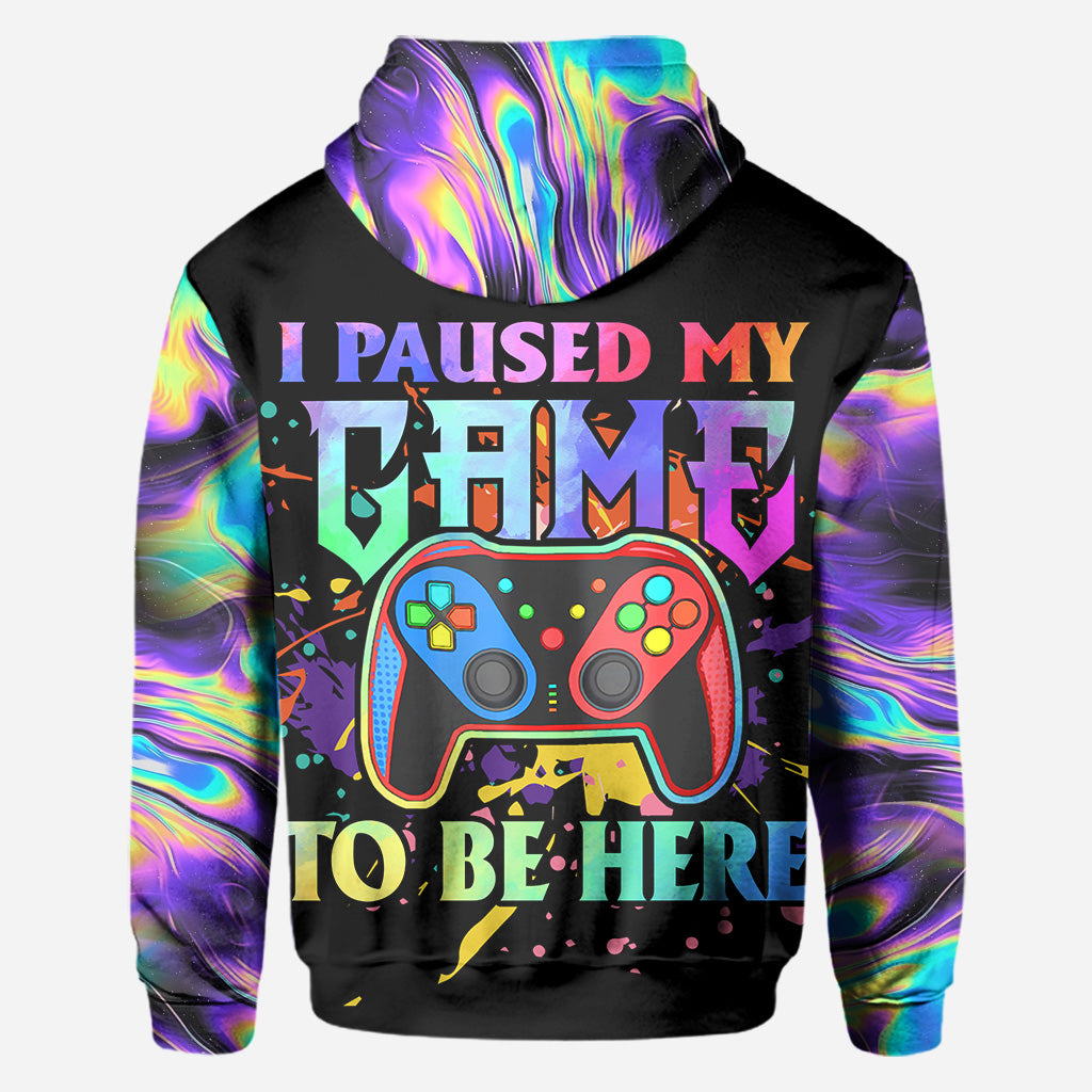 J'ai mis mon jeu en pause pour être ici - T-shirt personnalisé inspiré des jeux vidéo