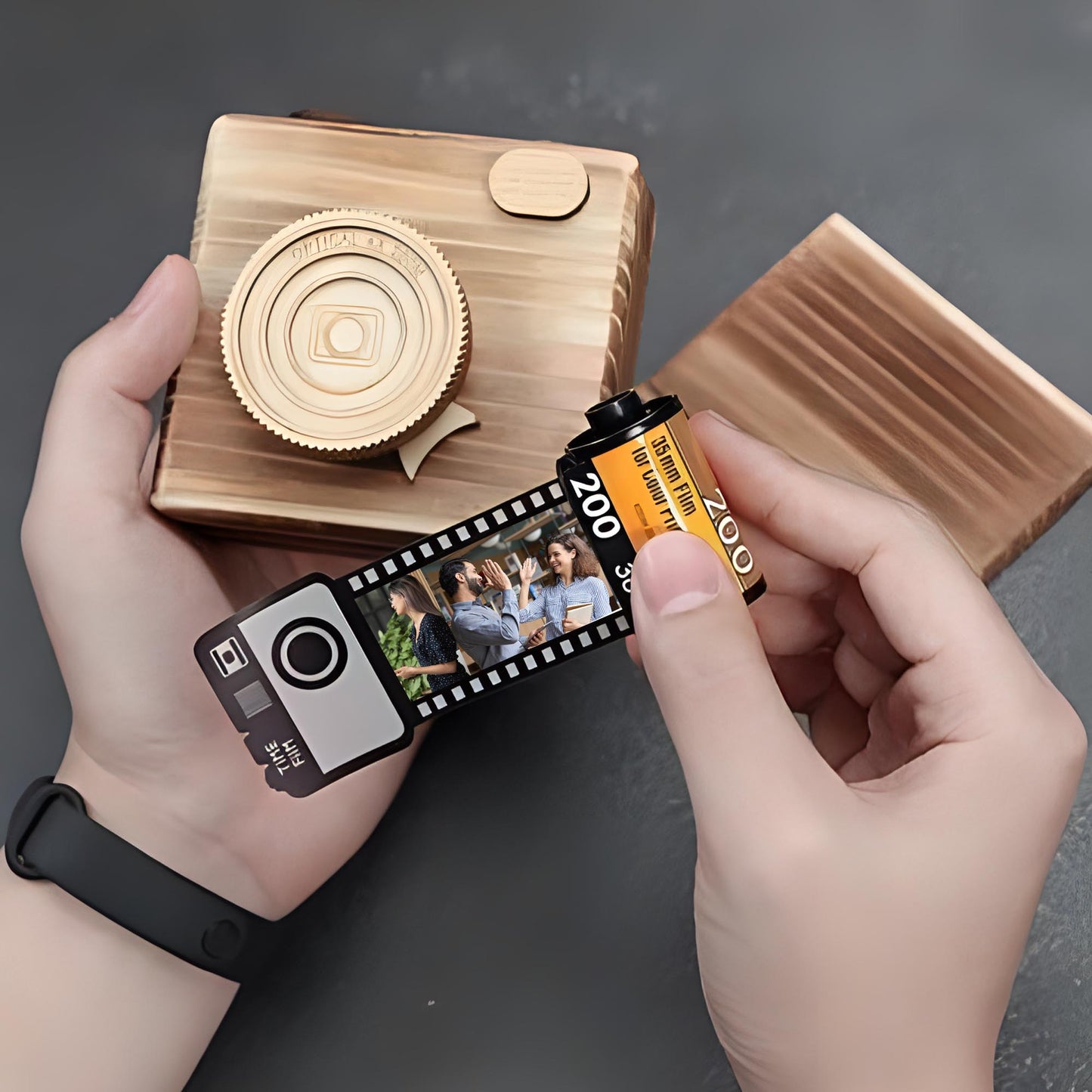 J'ai travaillé avec des légendes - Cadeau pour un collègue - Porte-clés rouleau de film personnalisé