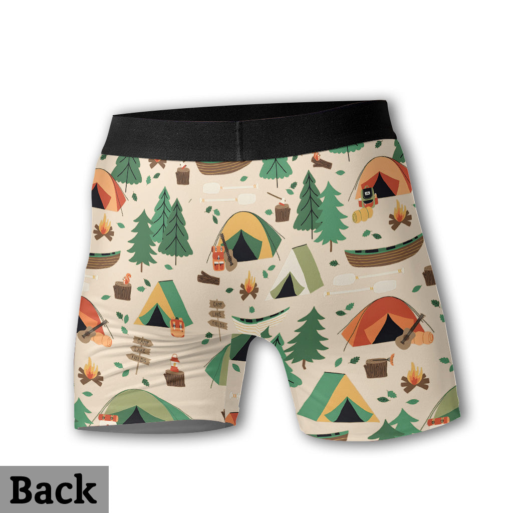 Fully Erect - Personalized Camping Men’s Boxer Briefs