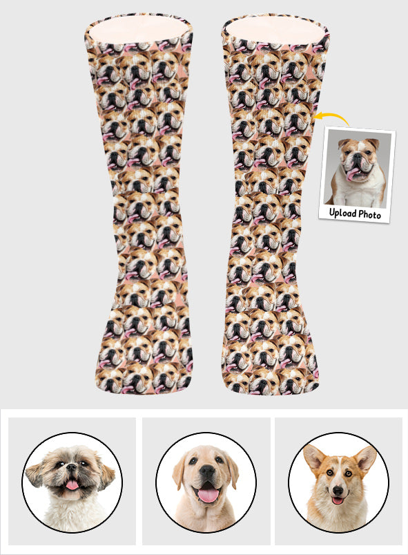 Chaussettes personnalisées pour chien avec motif imprimé