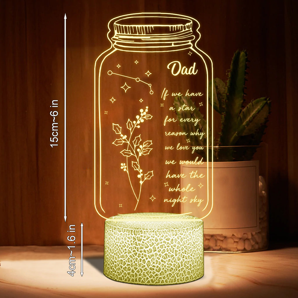 Si j'avais une étoile : Fleur de naissance et signe du zodiaque - Cadeau pour maman, grand-mère, fille, épouse, petite amie, papa, grand-père, petit ami, mari - Plaque lumineuse personnalisée