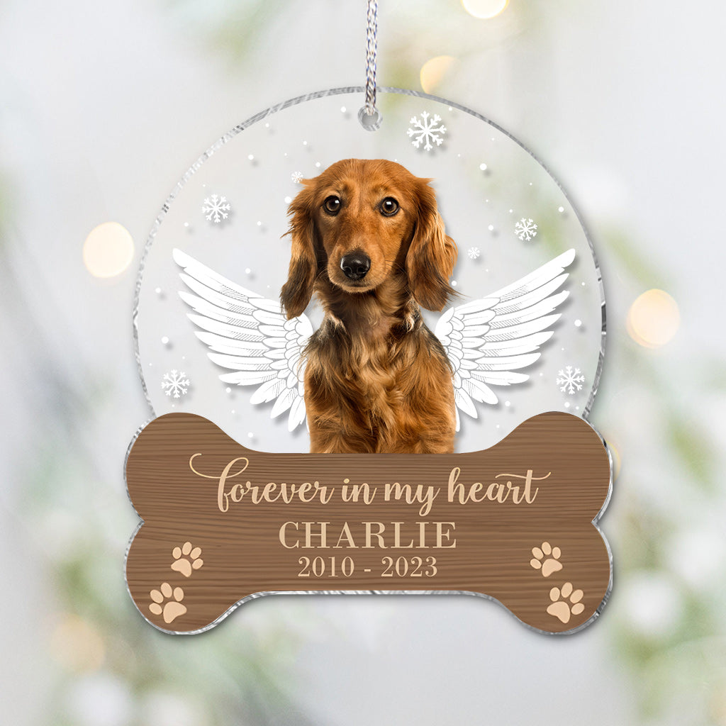Forever Loved - Personalized Dog Transparent Ornament