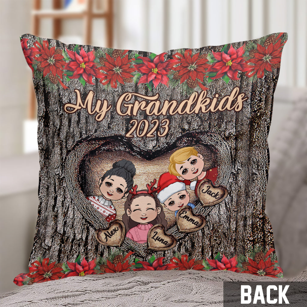 Mes petits-enfants - Coussin décoratif personnalisé pour grand-mère