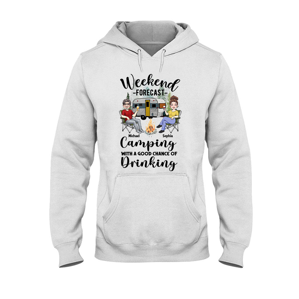 Prévisions du week-end - T-shirt et sweat à capuche de camping personnalisés