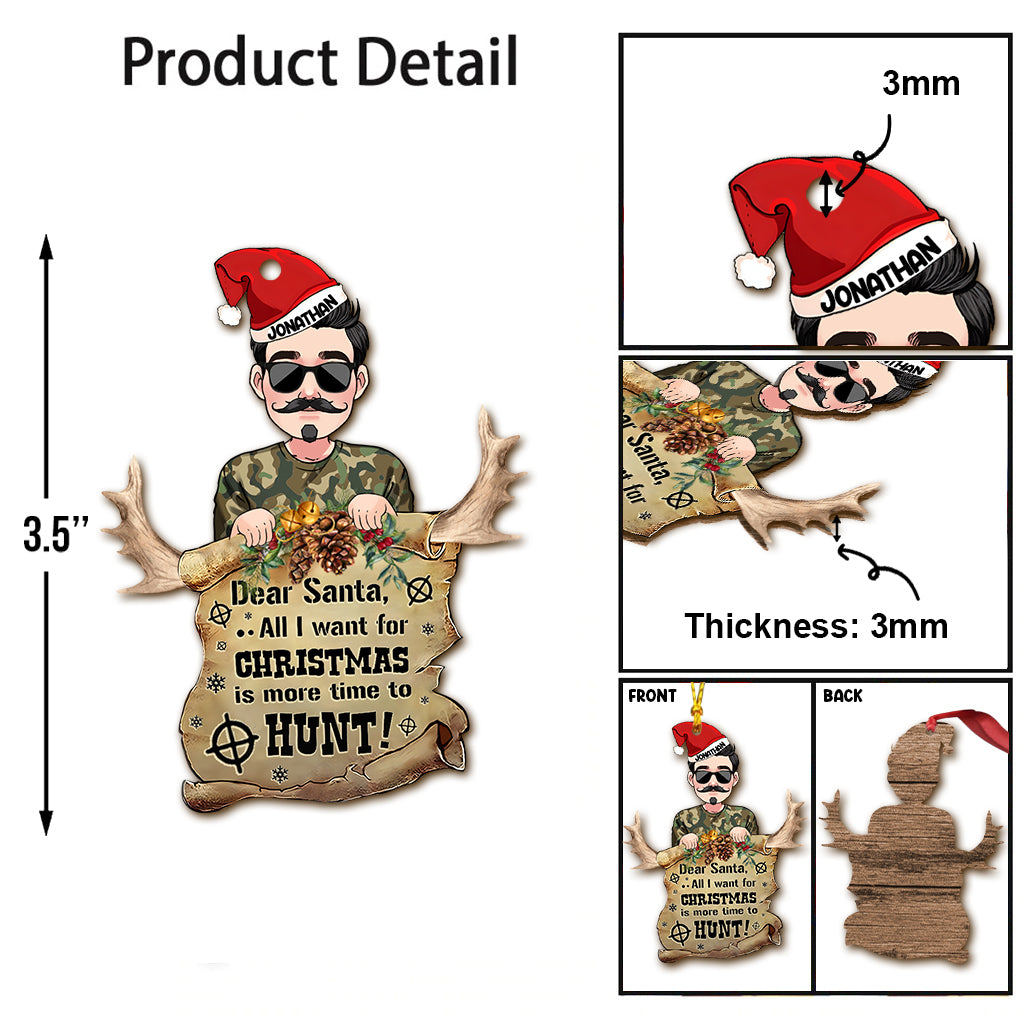 Dear Santa - Personalized Hunting Ornament