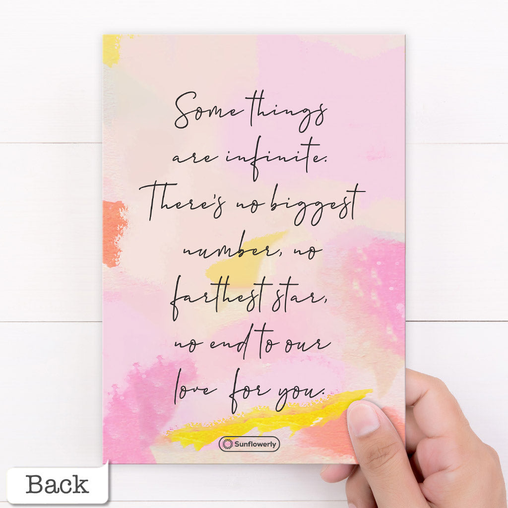 Je t'aime, ma fille - Carte de vœux personnalisée