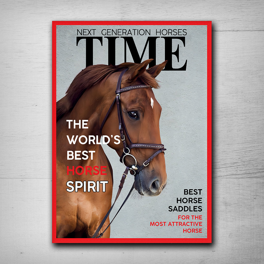 Magazine Covers - Personalized Horse Rectangle Metal Sign