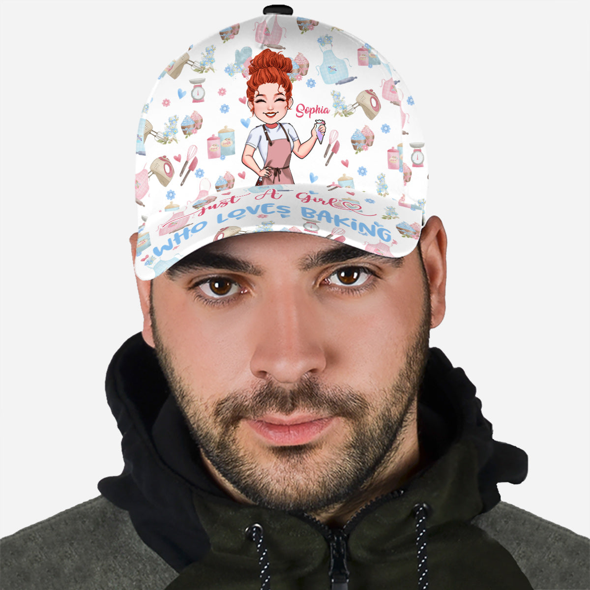 Juste une fille qui adore pâtisser - Casquette classique de pâtisserie personnalisée